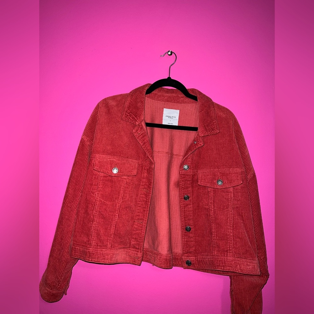 Corduroy “burnt orange” jacket — Size Large